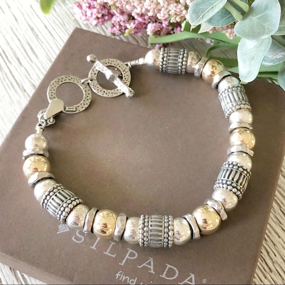 Silpada Jewelry - SILPADA Silver & Gold Two-Tone Bracelet B1223